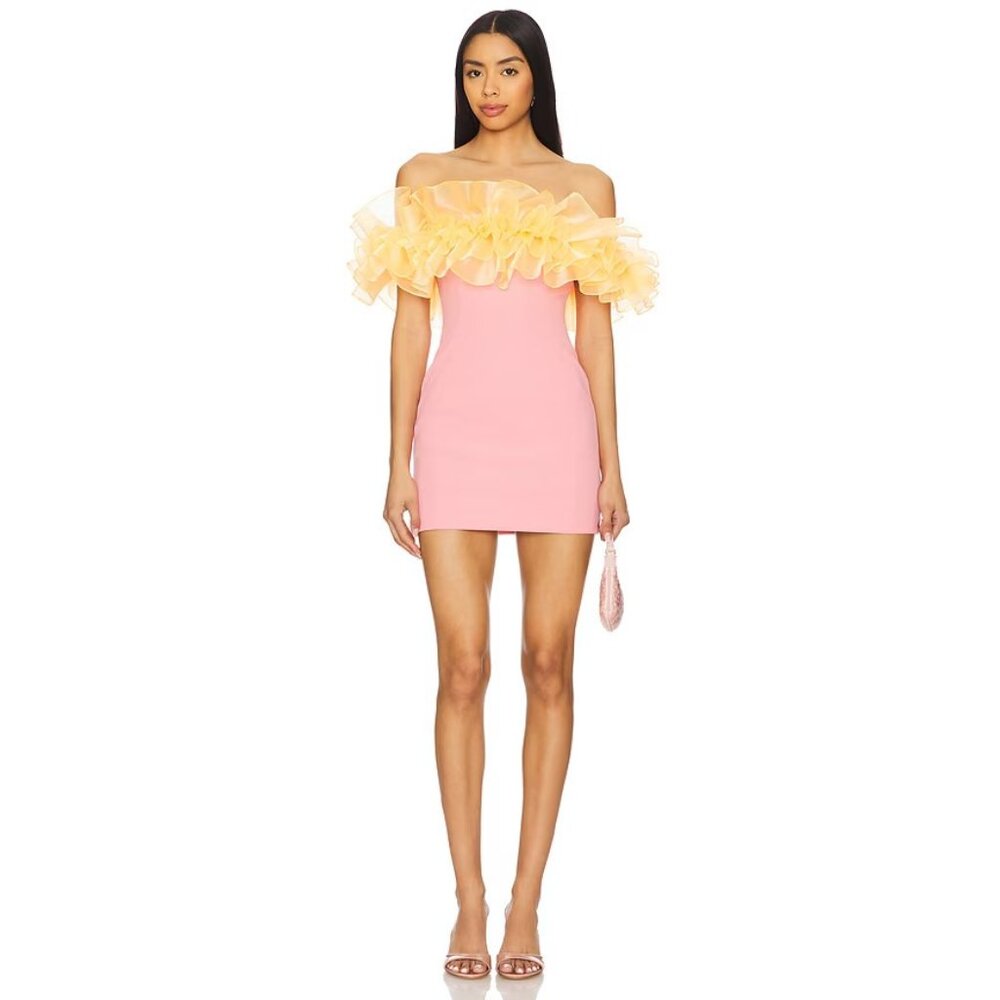 Susanna Chow Sasha Dress in Pink & Orange